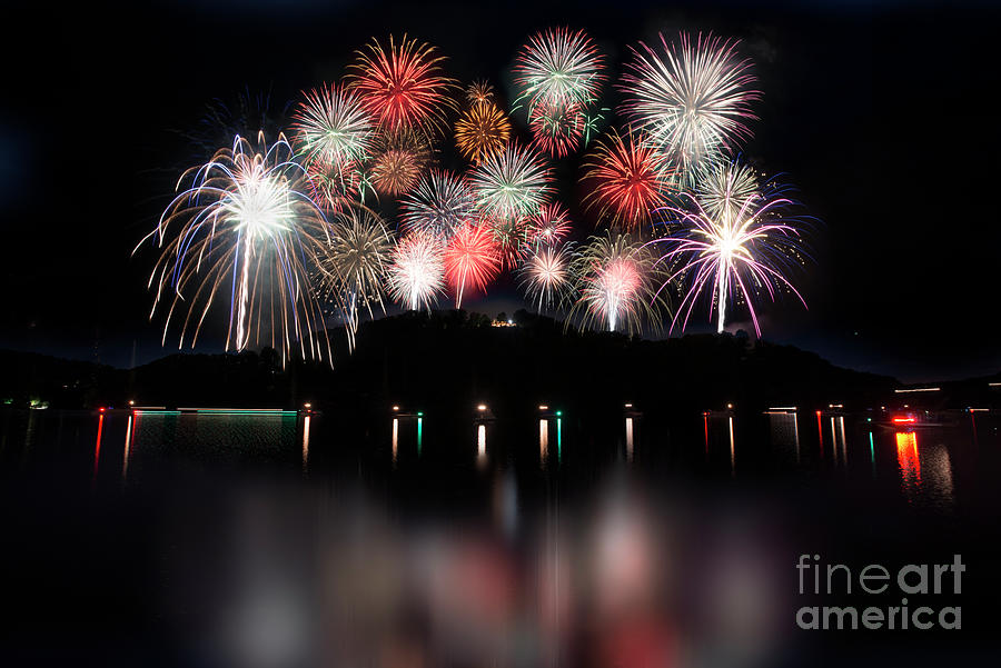 Giant display of firework - paintography Photograph by Dan Friend