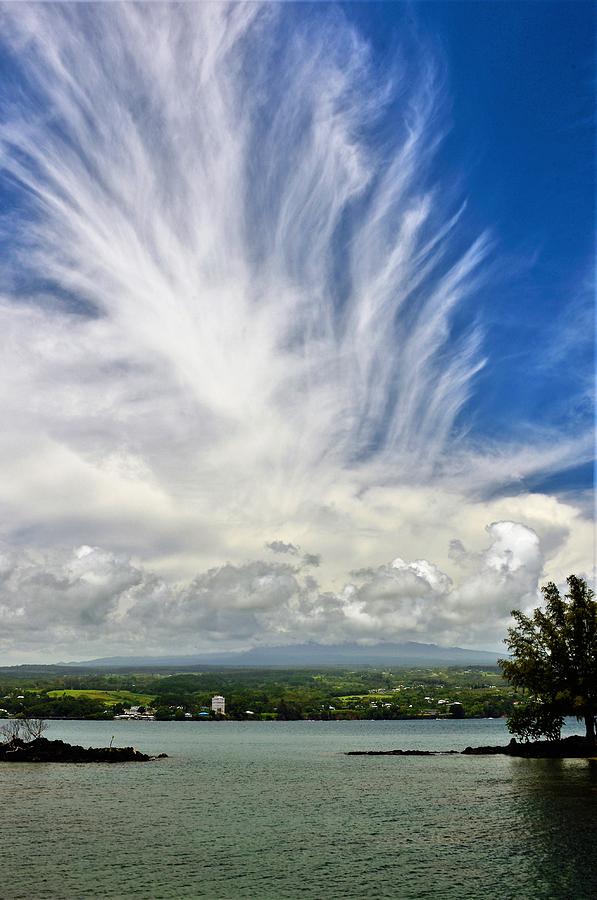 Giant Mares Tail Over Hilo Bay Photograph by Heidi Fickinger