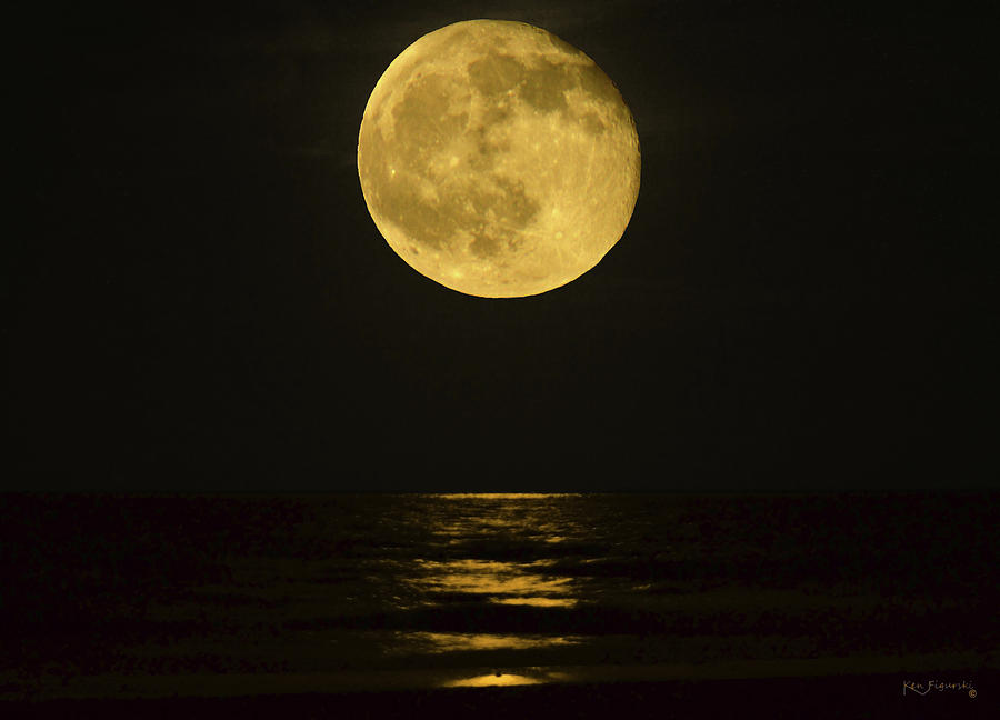 Giant Moon Delray Beach Florida Photograph by Ken Figurski
