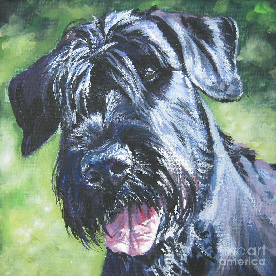 Giant Schnauzer Painting by Lee Ann Shepard