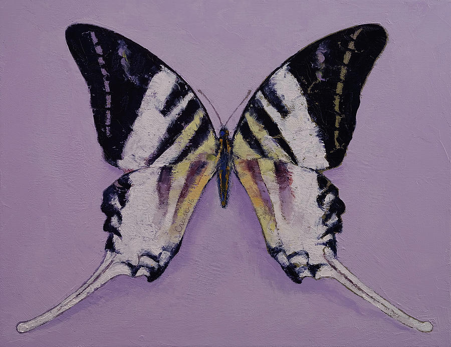 Giant Swordtail Butterfly Painting by Michael Creese
