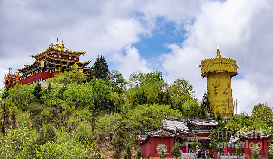 Giant tibetan prayer wheel Photograph by Ulysse Pixel - Fine Art America