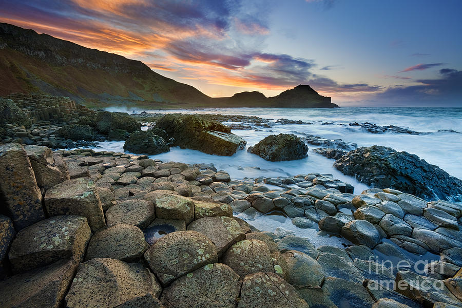 Sunset Photograph - Giants Causeway 1 by Rod McLean