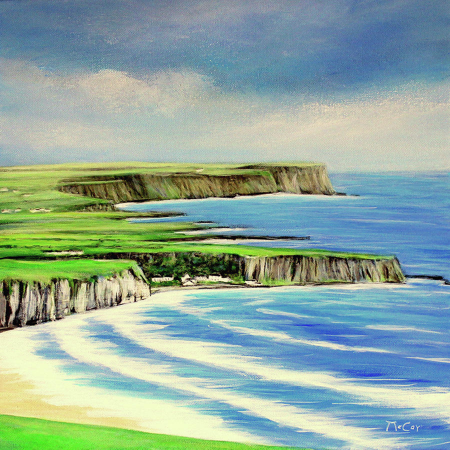 Giants Causeway Coastal Route, Northern Ireland Painting by K McCoy