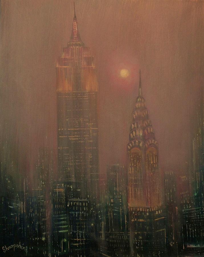 Giants in the Mist Painting by Tom Shropshire