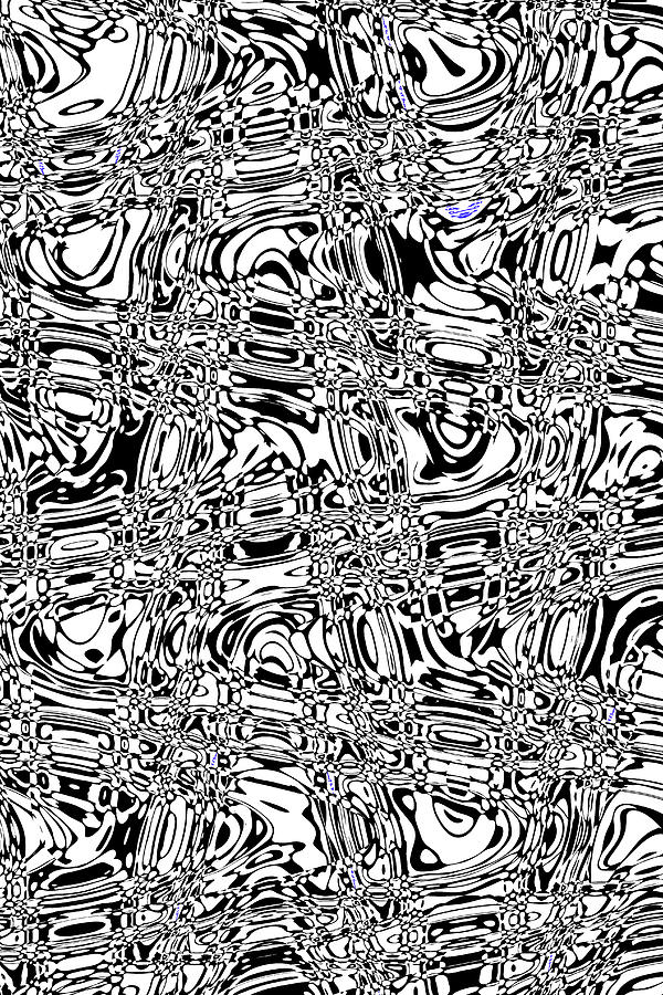 Gibberish Black And White Abstract # 2 Digital Art by Tom Janca