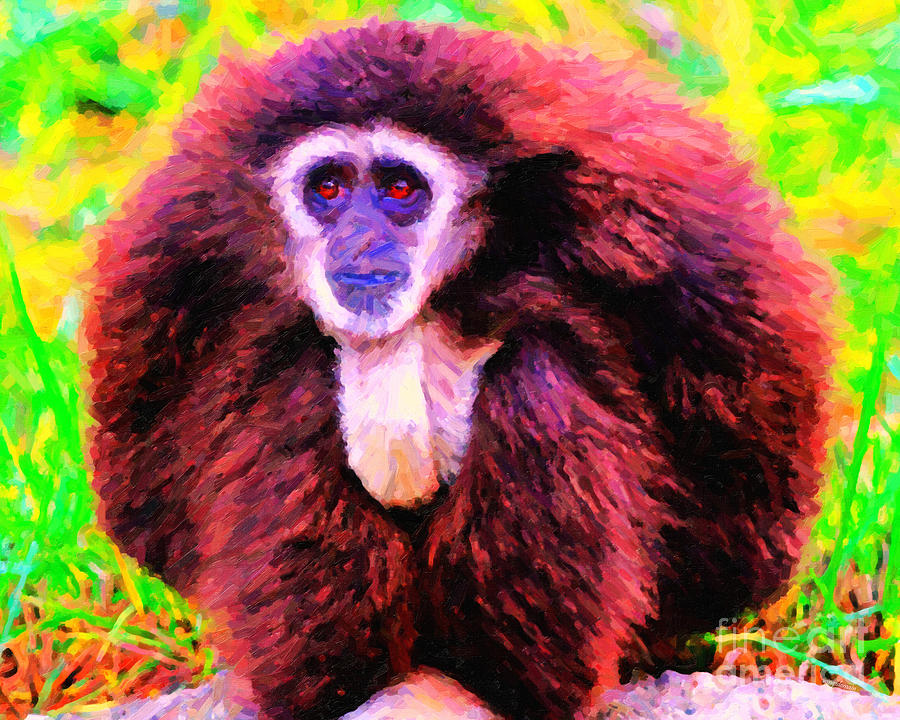 Gibbon . Photoart Photograph by Wingsdomain Art and Photography