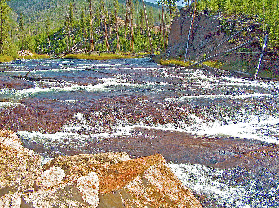 Gibbon River Rapids  in Yellowstone National Park, Wyoming Photograph by Ruth Hager