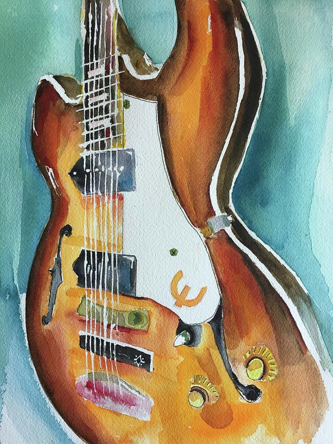 Gibson Epiphone Painting by Bonny Butler