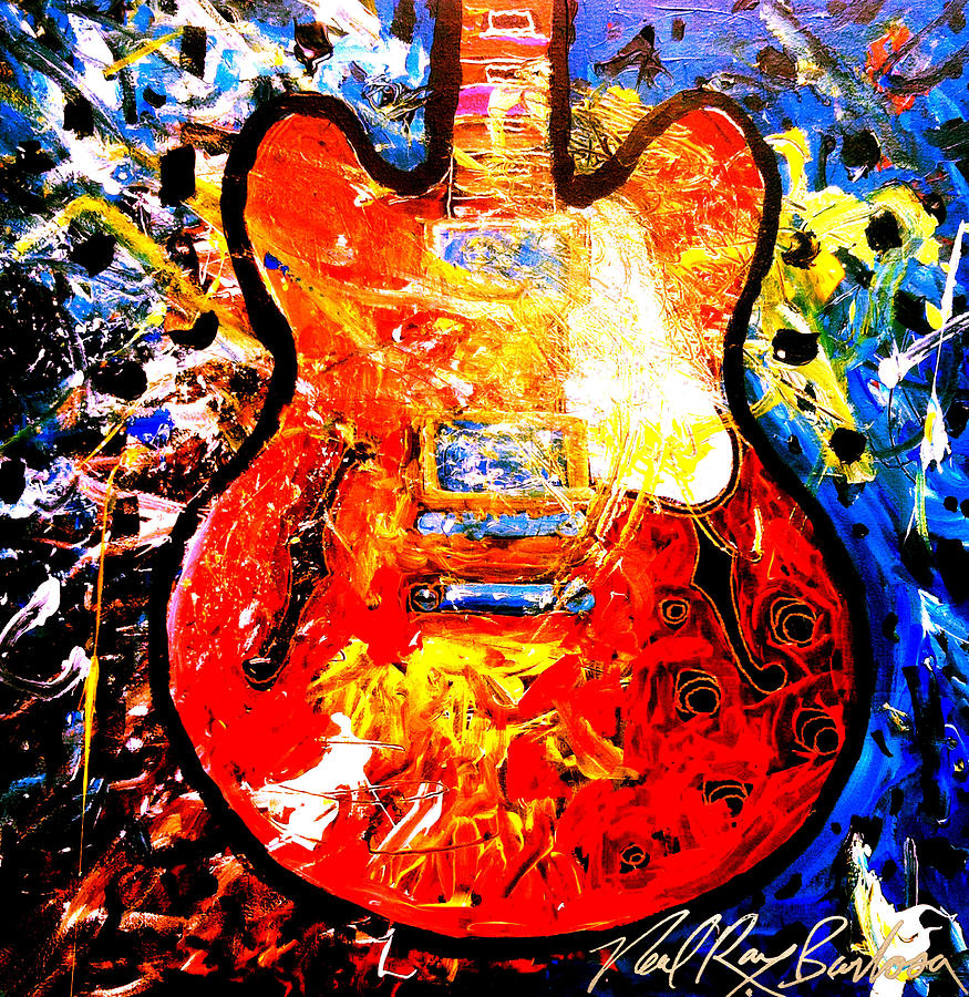 gibson ES-335 Painting by Neal Barbosa