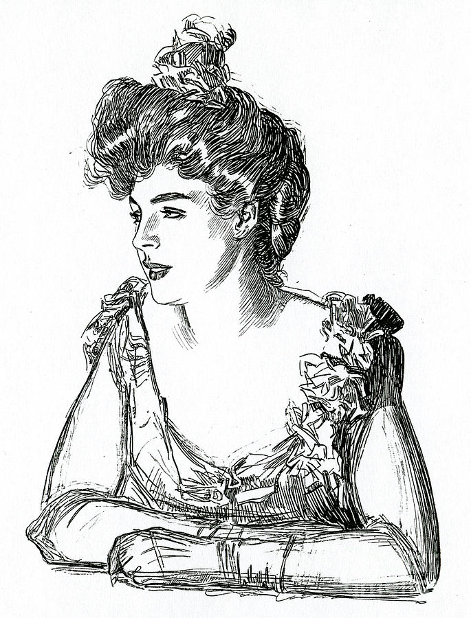 Charles Dana Gibson Drawing - Gibson Girl, 1902 by Charles Dana Gibson by Charles Dana Gibson