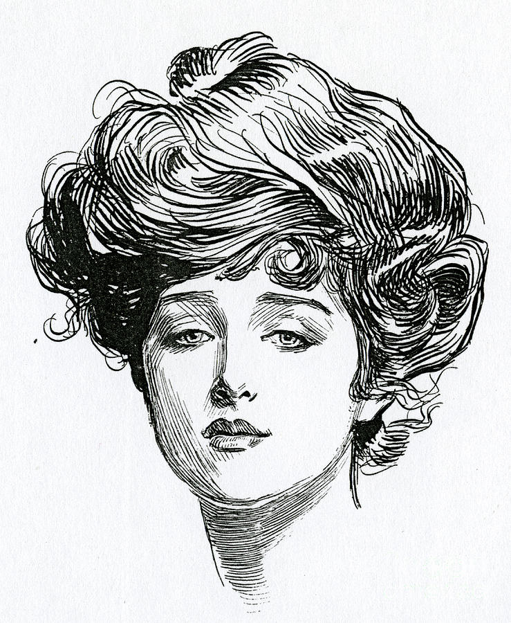 Gibson Girl Drawing by Charles Dana Gibson