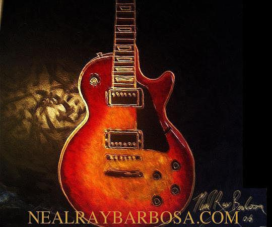 Gibson Les Paul Painting by Neal Barbosa
