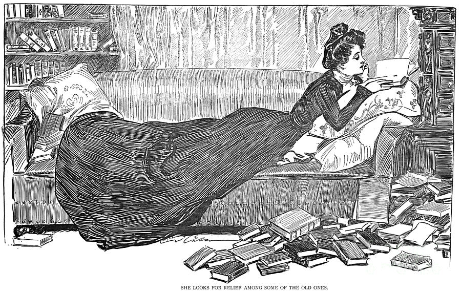 Gibson: Reader, 1900 Photograph by Granger