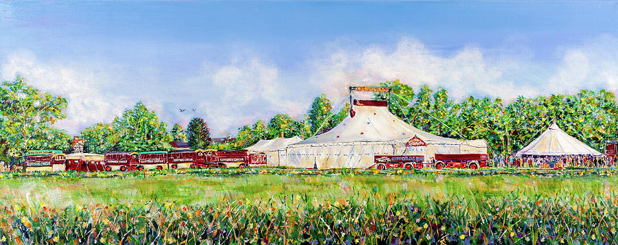 Giffords Circus At Frampton On Severn Painting by Seeables Visual Arts