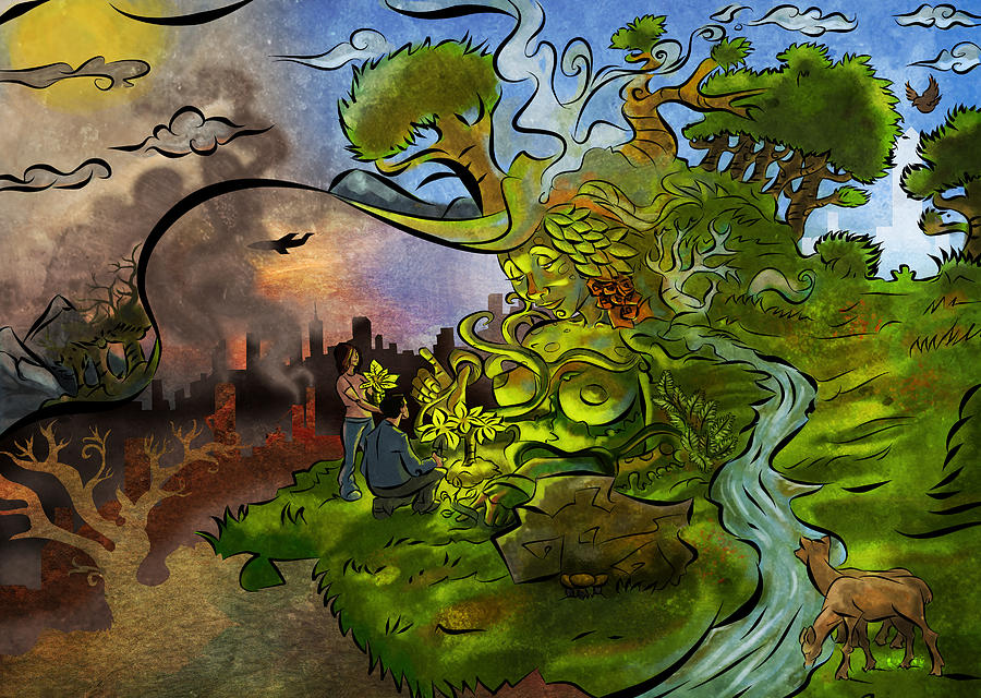 Fantasy Digital Art - Gift for Gaia by Jayson Green