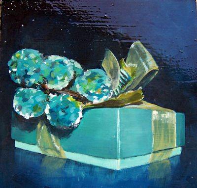 Grape Painting - Gift with crystal grapes by Chelsie Brady