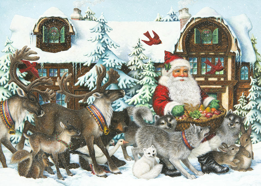 Santa Claus Painting - Gifts for All by Lynn Bywaters