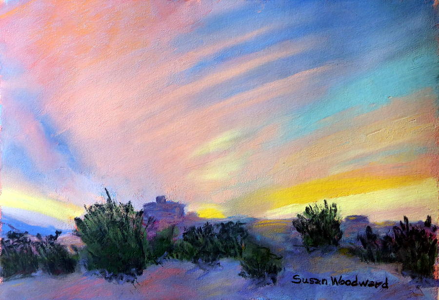 Gila Bend Sunset Pastel by Susan Woodward