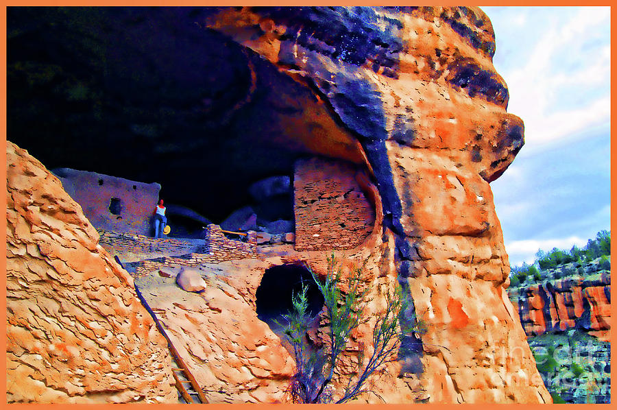 Gila Cliff Dwellings in Watercolor Photo Photograph by Doug Berry ...