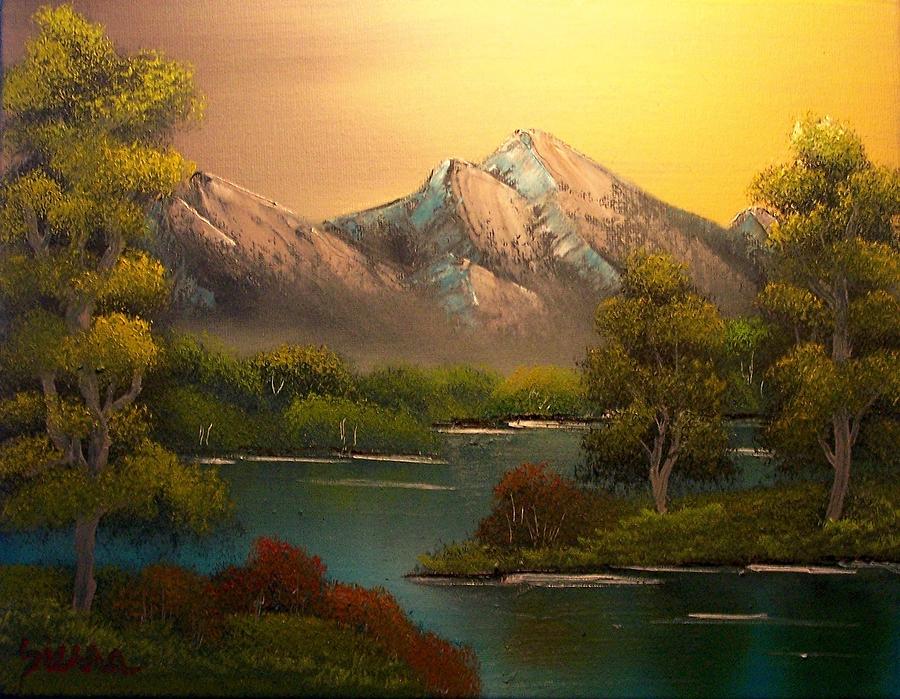 Gilded Mountain Vista Painting by Dina Sierra - Fine Art America