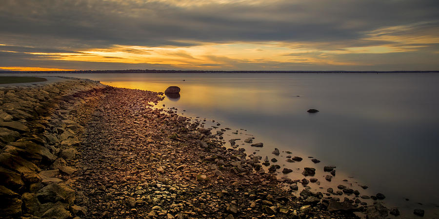 Sunset Photograph - Gilded Shore by Robin-Lee Vieira