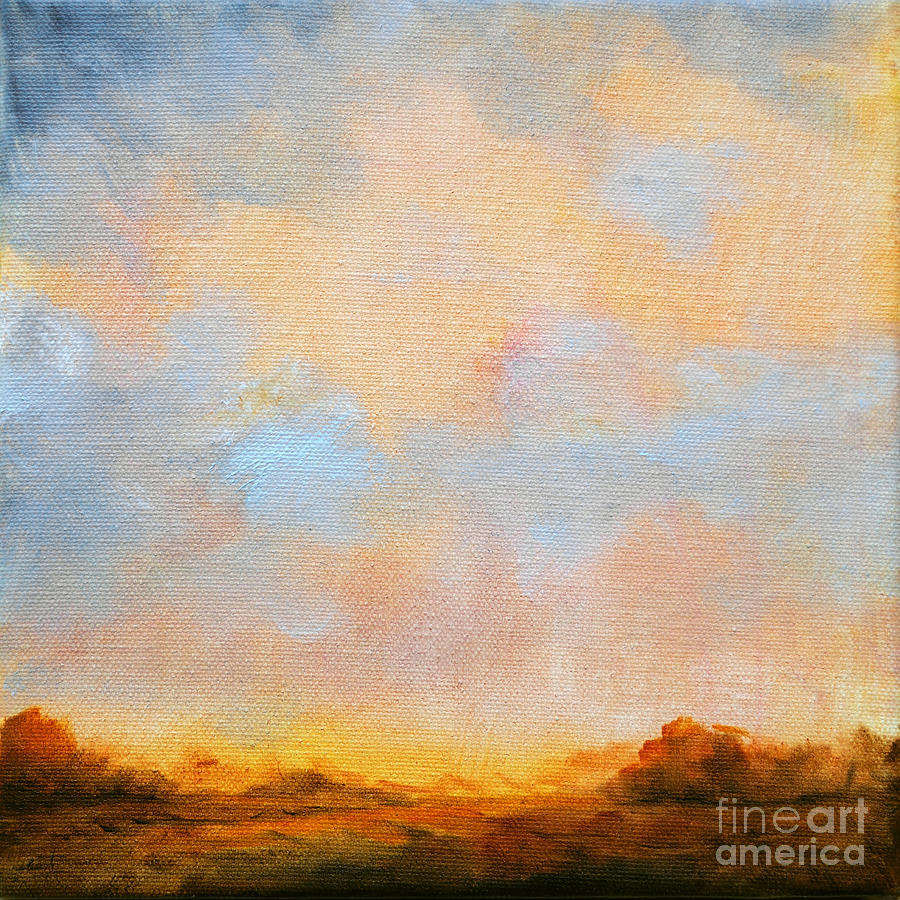 Gilded Sunset Painting by Paint Box Studio