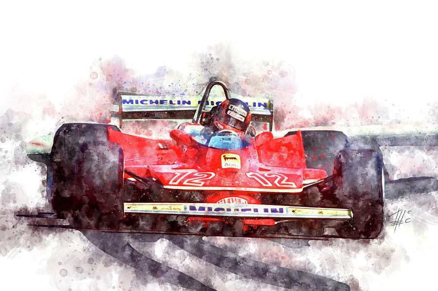 Gilles Villeneuve Ferrari 512 Painting by Raceman Decker - Fine Art America