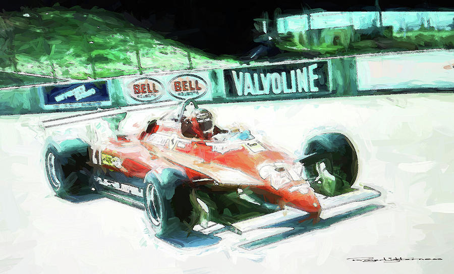 Gilles Villeneuve Digital Art by Roger Lighterness