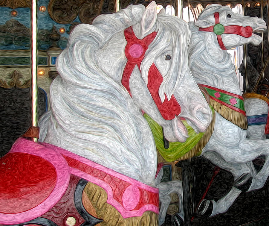 Horse Photograph - Gillians Carousel Horse by Kevin  Sherf