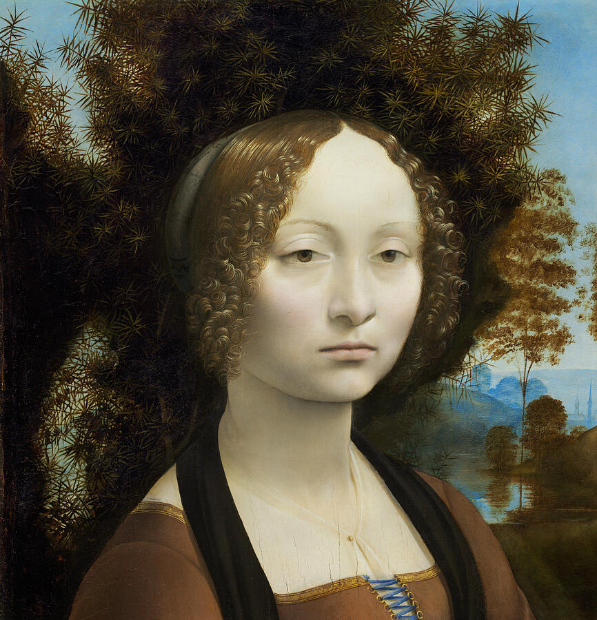 Ginevra de Benci, from circa 1474-1478 Painting by Leonardo da Vinci