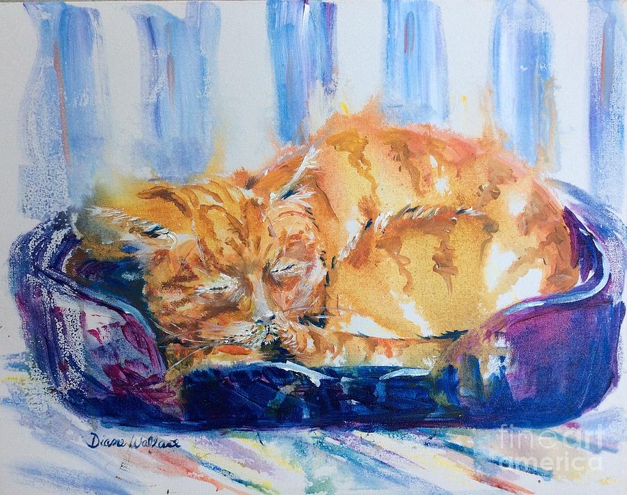 Ginger Cat Painting by Diane Wallace - Fine Art America