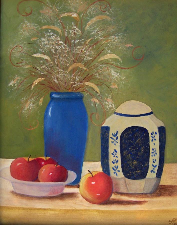 Ginger Jar and Apples......SOLD Painting by Susan Dehlinger