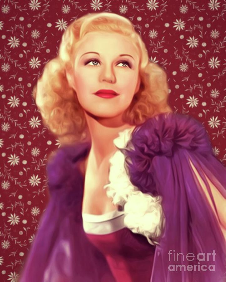 Hollywood Digital Art - Ginger Rogers, Vintage Actress by Esoterica Art Agency