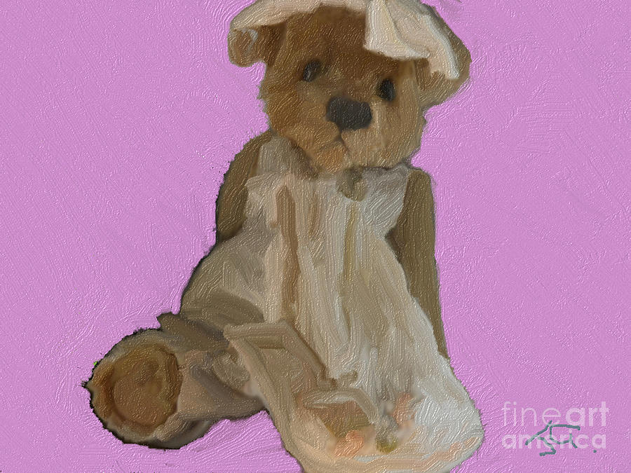 Ginger the Teddy Bear Digital Art by Julie Grimshaw