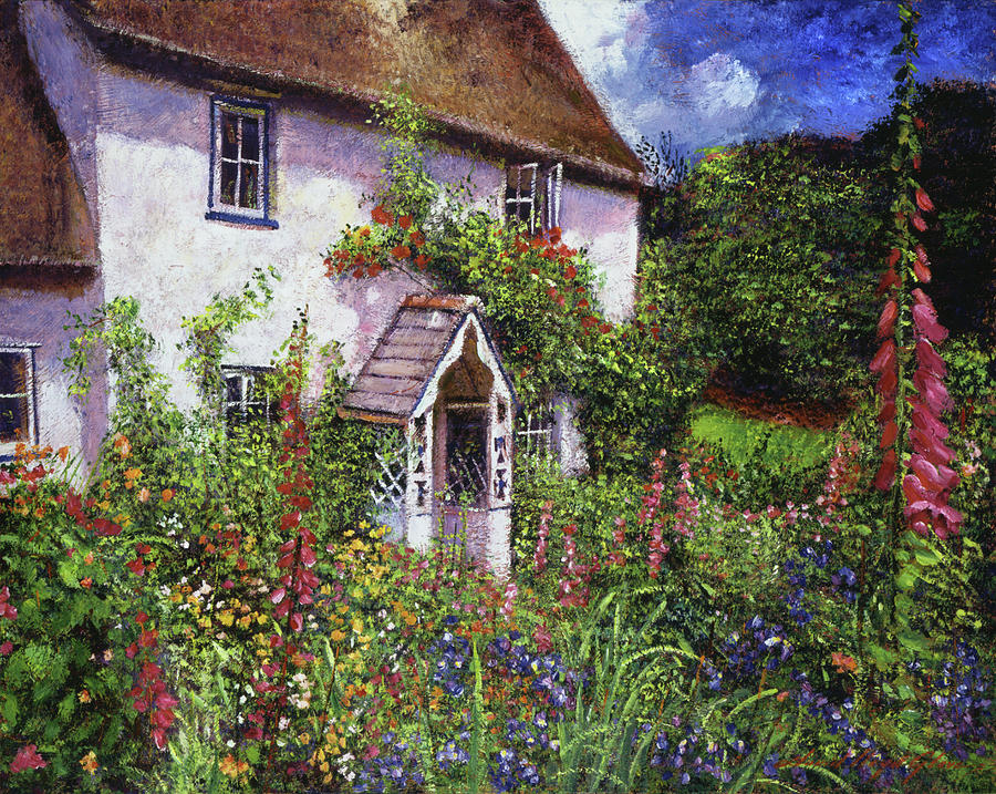 Garden Painting - Gingerbread House by David Lloyd Glover