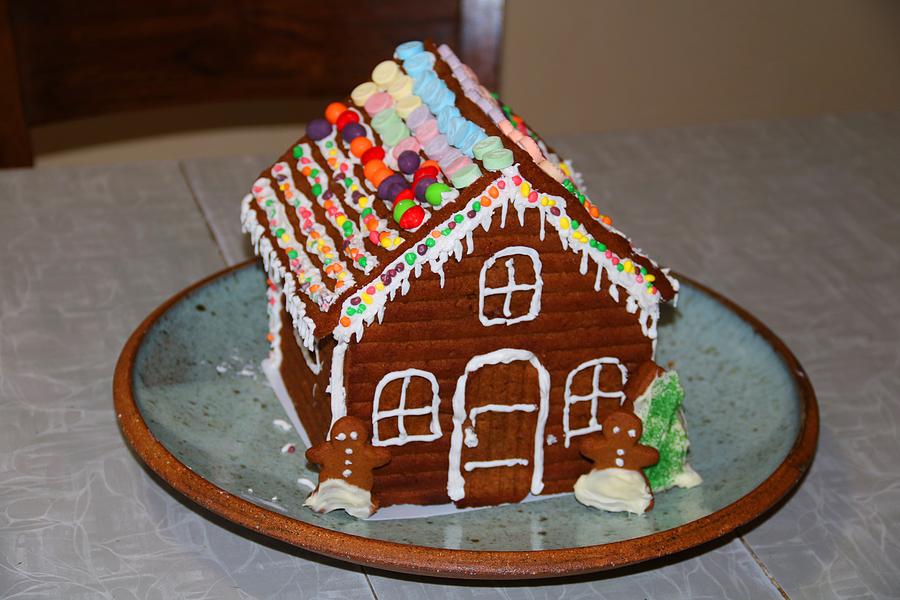 Christmas Photograph - Gingerbread House by Kathryn Meyer