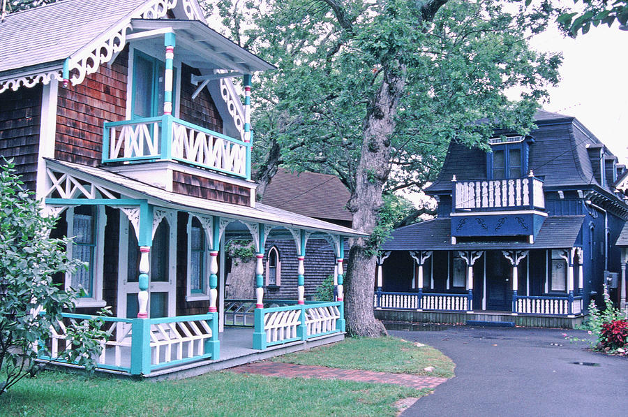 Gingerbread Houses Oak Bluff Marthas Vineyard Photograph by Tom Wurl