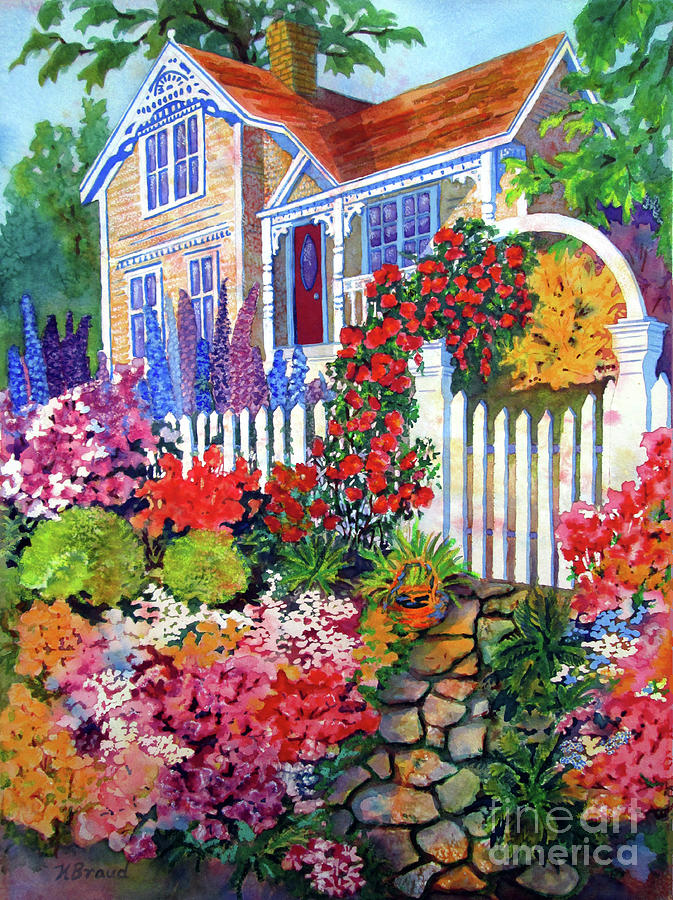 Gingerbread in Bloom Painting by Kathy Braud
