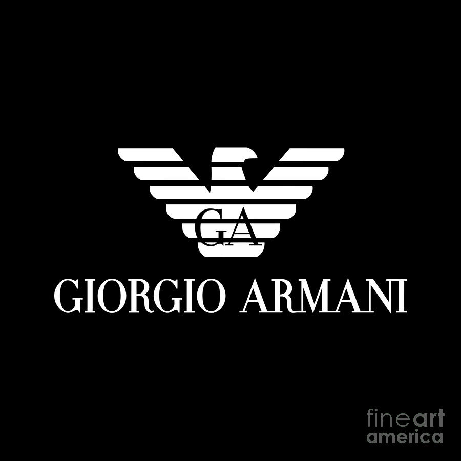 Giorgio Armani Logo Digital Art by Edit Voros