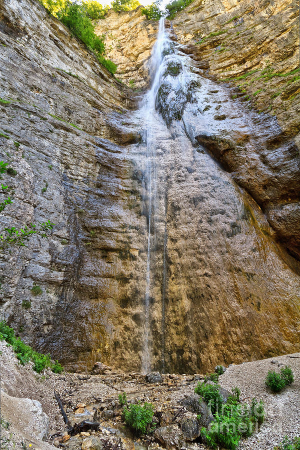 Giovannelli Gorge - upper waterfall Photograph by Antonio Scarpi