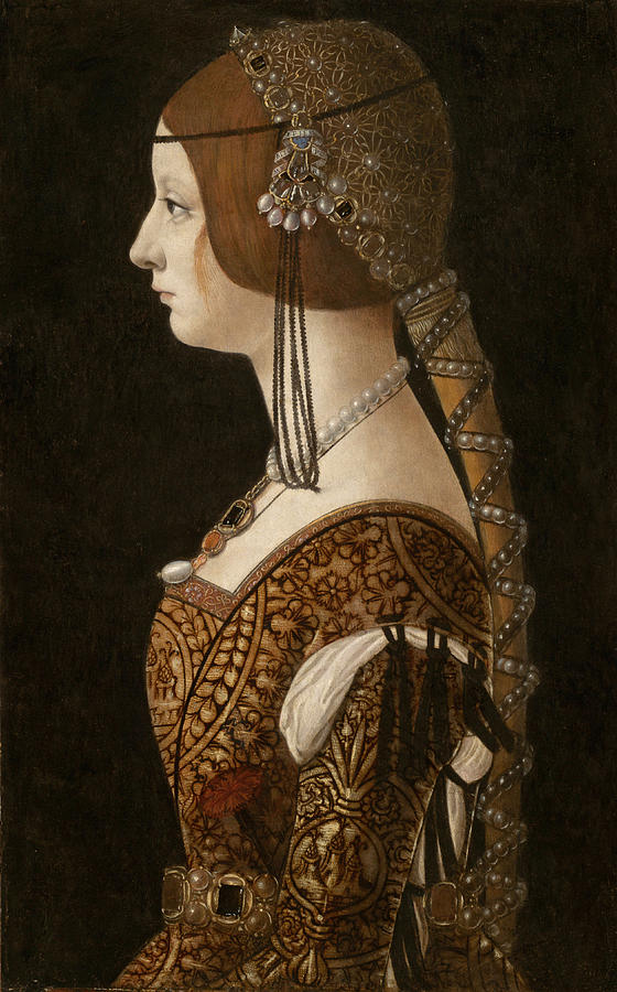Bianca Maria Sforza Painting by Giovanni Ambrogio de Predis