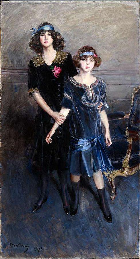 Giovanni Boldini The Misses Muriel and Consuelo Vanderbilt Painting by ...