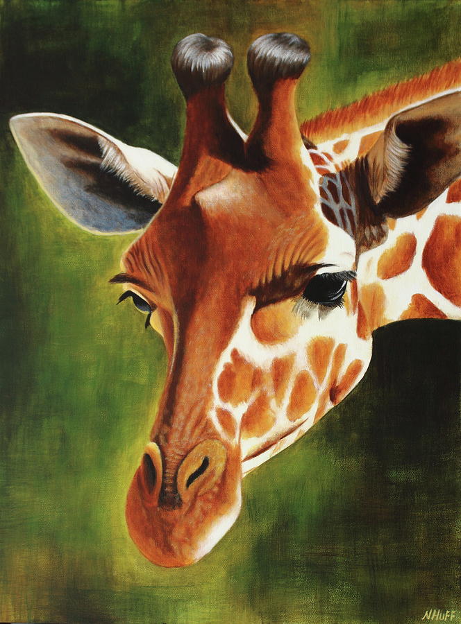 Giraffe Painting - Giraffe by Natalia Huff