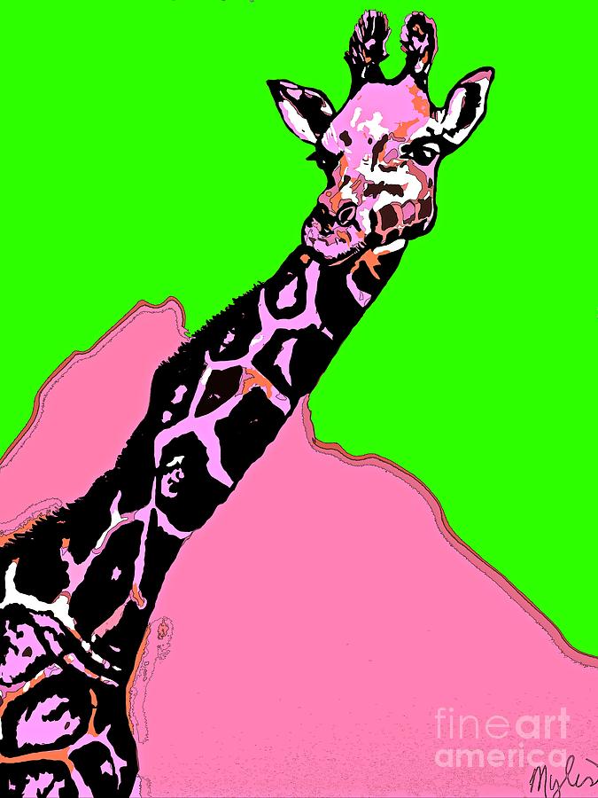 Giraffe Painting - Giraffe #2 by Saundra Myles