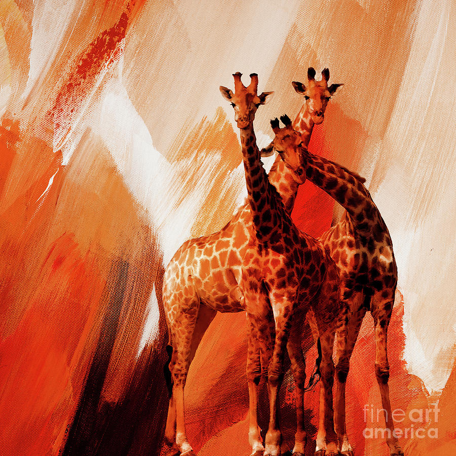Giraffe abstract  Painting by Gull G