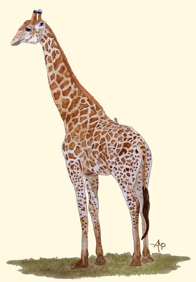 Giraffe Painting by Angeles M Pomata