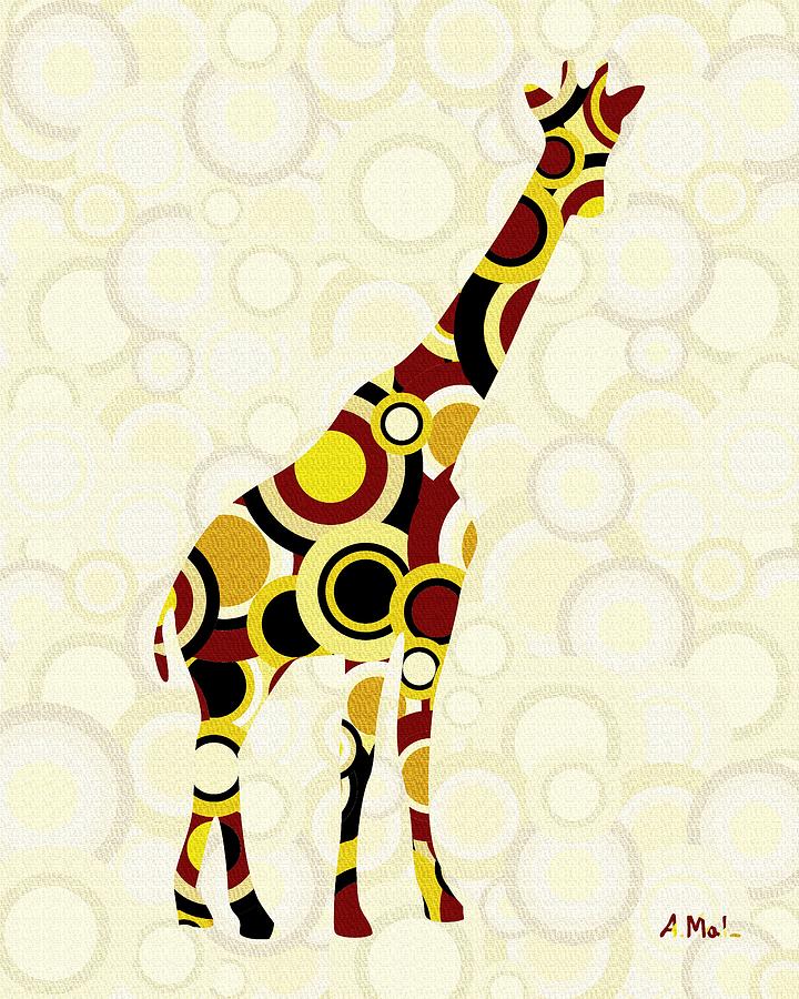Giraffe - Animal Art Digital Art by Anastasiya Malakhova