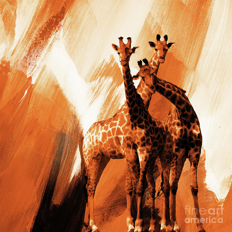 Giraffe Art Painting by Gull G