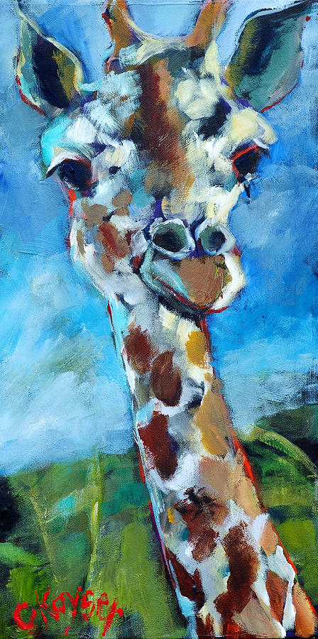 Giraffe Painting - Giraffe by Claire Kayser